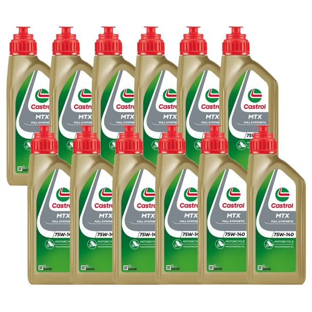 12x Castrol Gear Oil MTX 75W-140 fully synthetic 1L for motorcycles