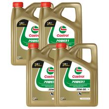4x Huile moteur Castrol POWER1 20W-50 HC-Synthèse 4-Temps 4L pour motos