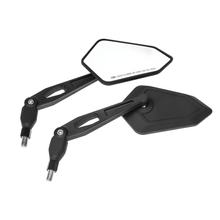 Motorradspiegel Parzini Rückspiegel Set links + rechts, CNC M10 universal verstellbar schwarz matt, mit Zulassung