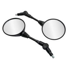 Motorfietsspiegels Parzini Achterspiegel Set links + rechts, M10 universeel rond 360° verstelbaar zwart, met keuring