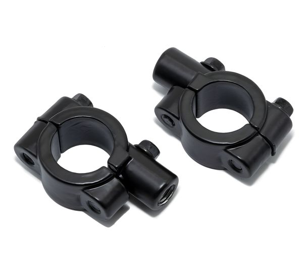 Spiegelhalterung Parzini Spiegeladapter M10 22mm 7/8", Aluminium, schwarz, 2 Stück