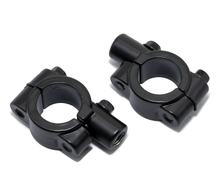 Spiegelhalterung Parzini Spiegeladapter M10 22mm 7/8", Aluminium, schwarz, 2 Stück