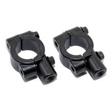 Spiegelhalterung Parzini Spiegeladapter M8 22mm 7/8", Aluminium, schwarz, 2 Stück