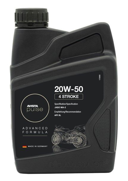 AVISTA Pulse 4 Stroke 4-Takt Motoröl SAE 20W-50 für Motorräder, erfüllt API SL 1L