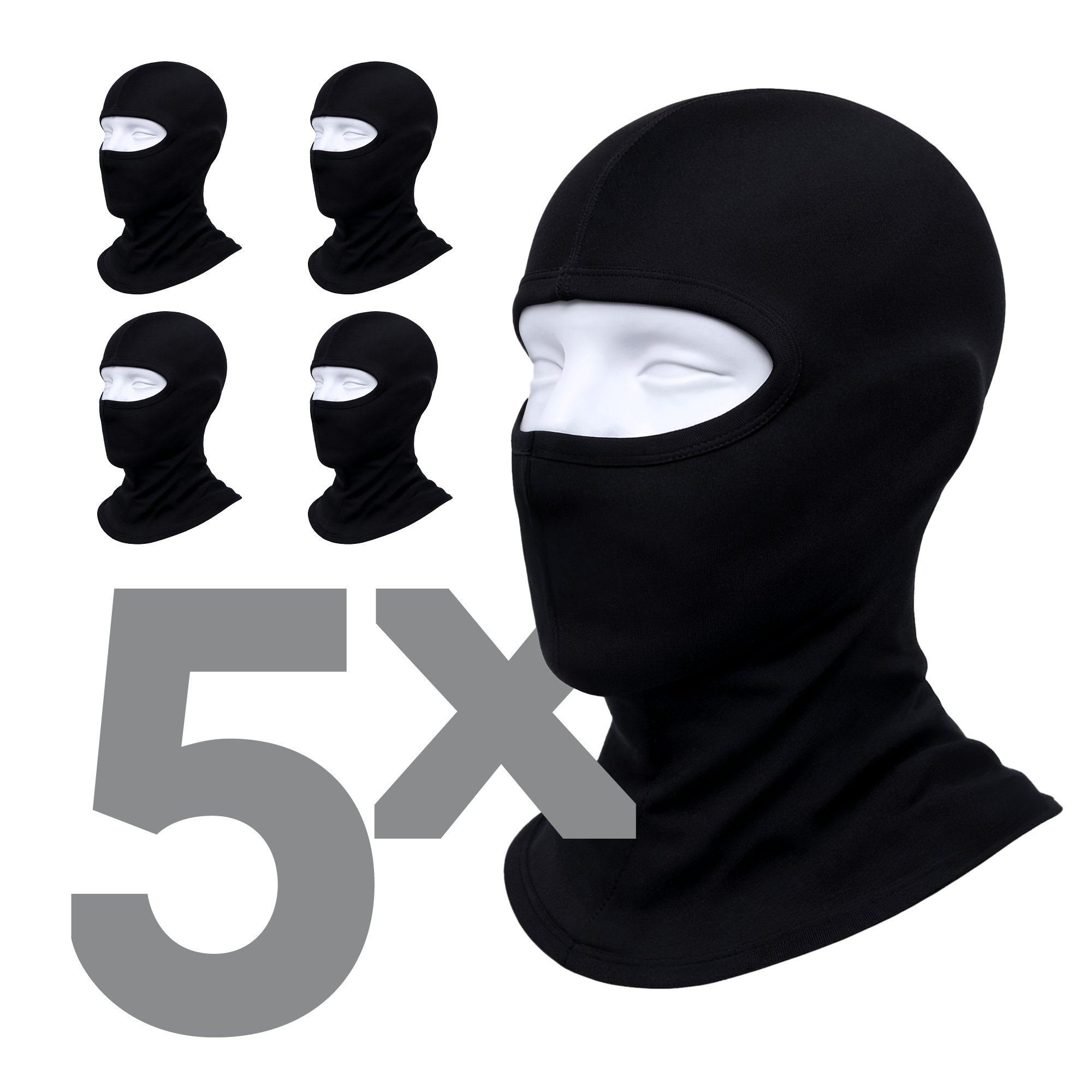 Sturmhauben Set ROAD-STAR 5x Sturmmasken Gesichtsmasken Single Eye Baumwolle