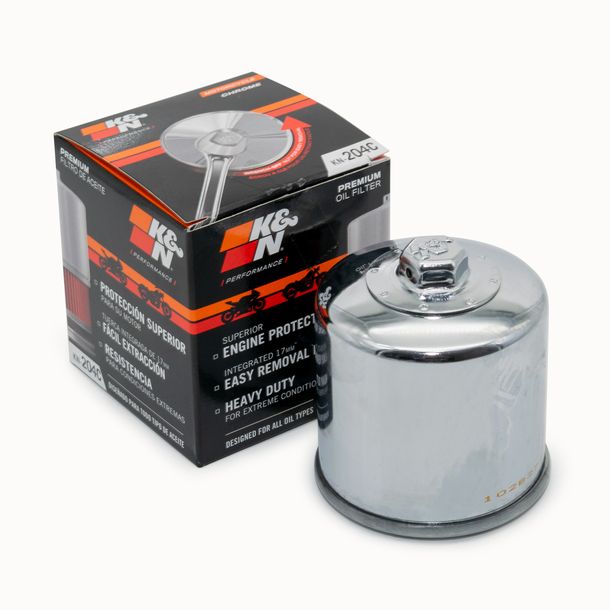 Filtro de aceite óptico cromado K & N para Honda CBF FA F/A, Yamaha YZF-R6 250/300/320/321/350/360/400/450/500/550/600/650/660/689/700