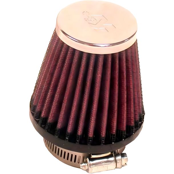 Luftfilter K&N Racing einzeln Universal rund konisch 48 mm chrom für Yamaha XVS A Dragstar Classic 650 ccm Bj. 1997 - 2003