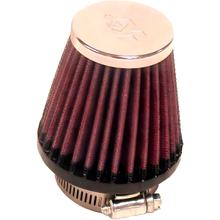 Filtro aria K&N Racing singolo universale tondo conico 48 mm cromato per Yamaha XVS A Dragstar Classic 650 cc anno 1997 - 2003