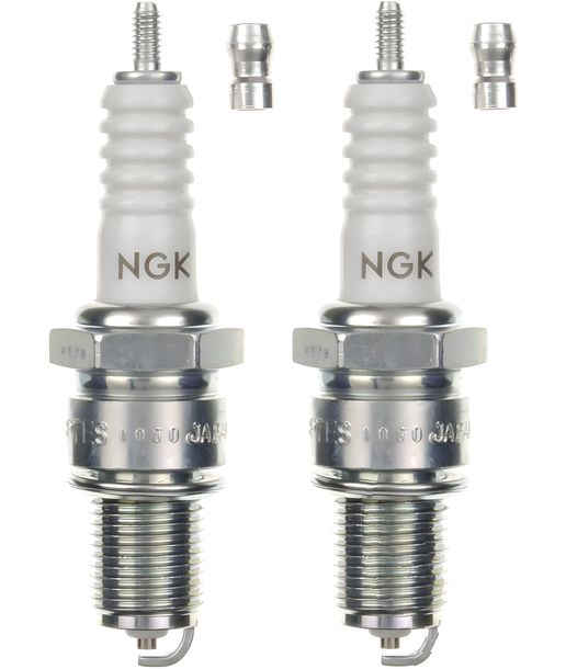 Zündkerzen Set NGK 2x BP7ES Zündkerze, 19,0mm Langgewinde Ø 14,0mm, 2412 / 3355