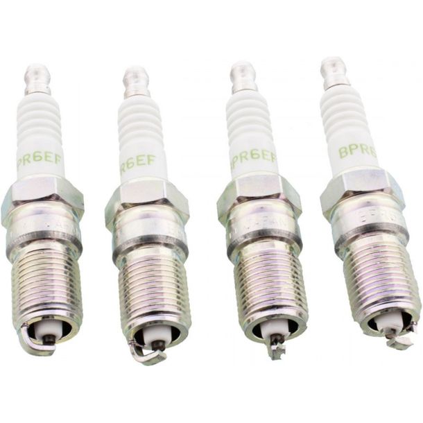 Spark plug set NGK 4x BPR6EF V-Line resistor, 17,5mm long thread Ø 14,0mm, 1183