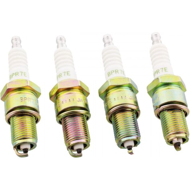 Candele set NGK 4x BPR7E V-Line candela resistenza, 19,0mm filetto lungo Ø 14,0mm, 1142 / 7265