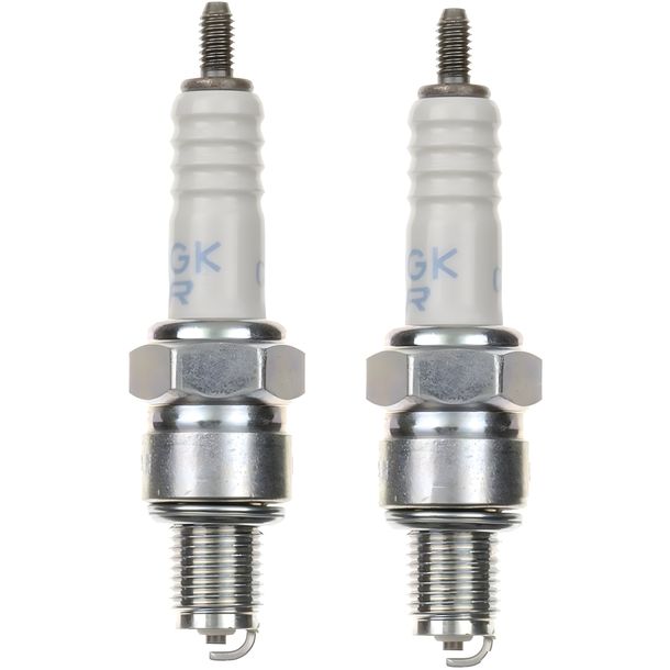 Spark plug set NGK 2x CR6HS resistor, 12,7mm short thread Ø 10,0mm, 4042 / 7023