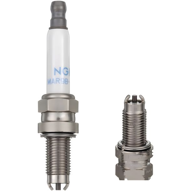 Spark plug NGK MAR9B-JDS resistor, 19,0mm long thread Ø 10,0mm 2-ground-electrode, integral terminal, 1316