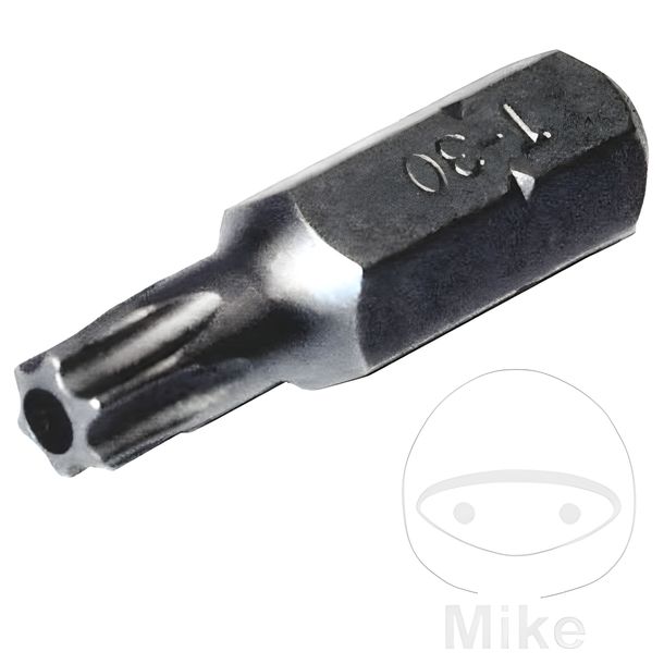 Broca Torx T30 de JMP con orificio de 25 mm, 1/4 = 6,3 mm
