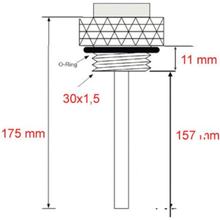 Öltemperaturdirektmesser JMP mit Analoganzeige 30x1,5mm für Suzuki GS L / F GSX 250 / 400 / 450 / 500 ccm Bj. 1980 - 2008