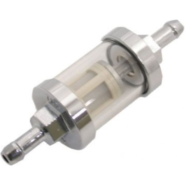 Filtre à carburant JMP 6 mm en verre chromé