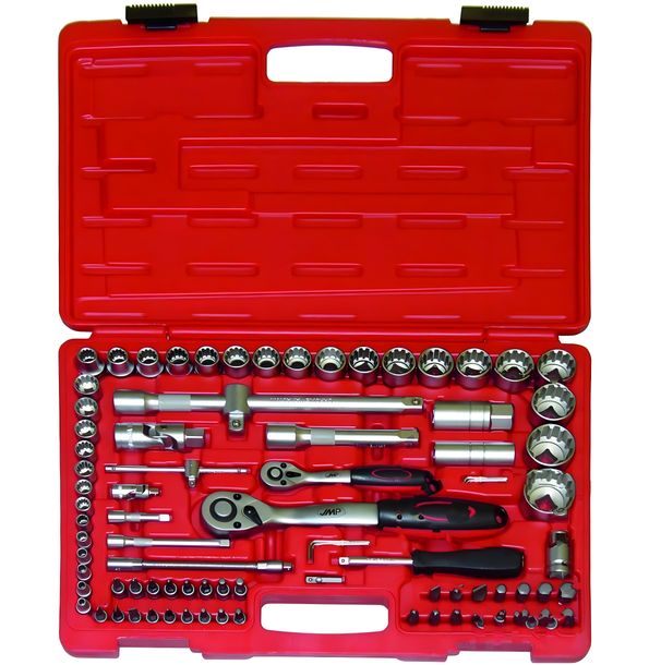 JMP 82-piece 1/4-1/2 multi-profile socket wrench set