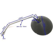 Spiegel JMT zwart links voor Yamaha RD XJ 250 / 400 / 550 / 650 / 750 / 850 / 1100 ccm Bj. 1977 - 1985