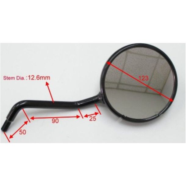 Rétroviseur droit noir JMT pour Honda XRV Africa Twin 750 cc années 1993 - 2003