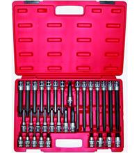 Kit de clés à douille JMP, nervurées, 1/2 pouce, 32 pièces