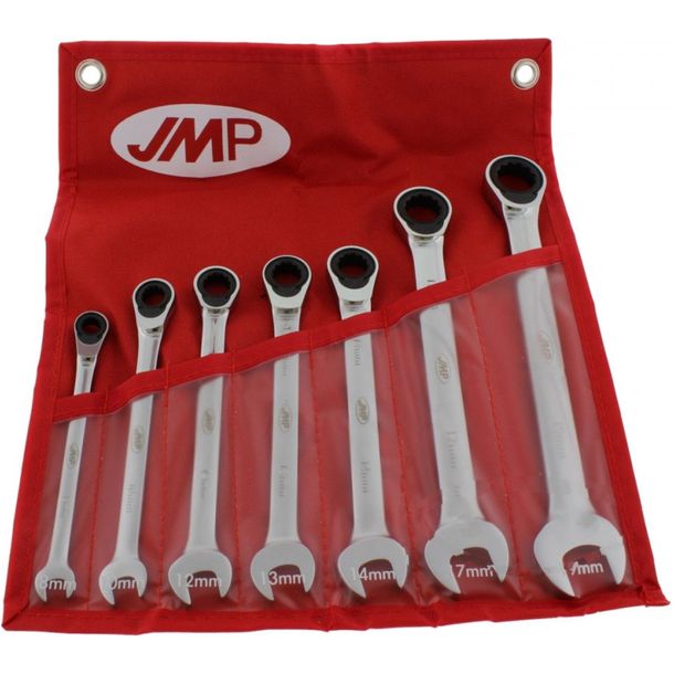 Jeu de 7 clés annulaires à cliquet JMP sans interrupteur