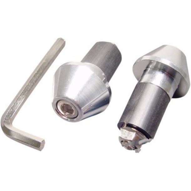 JMP aluminum silver 17mm handlebar ends