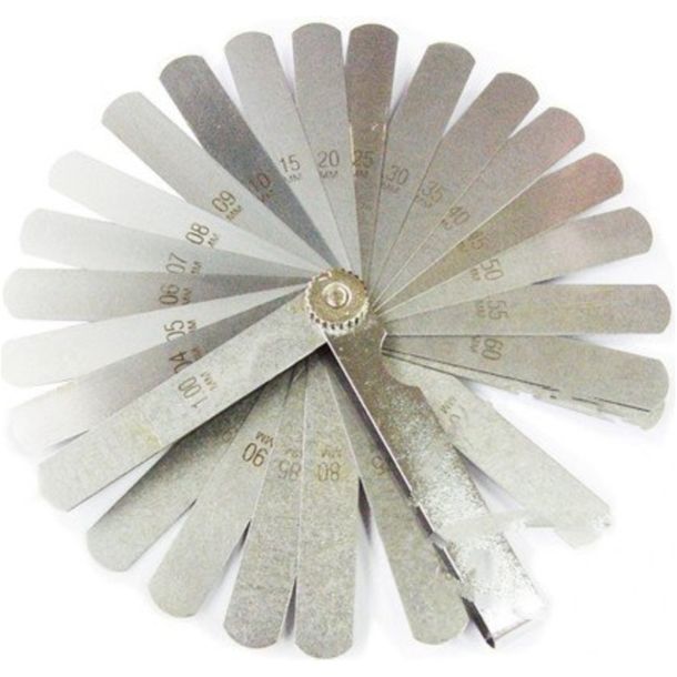 Set di spessimetri metrici JMP, 25 pezzi, 0,04-1,00 mm