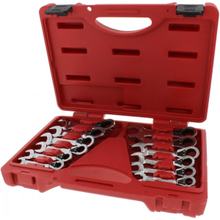 Set di chiavi poligonali a cricchetto JMP, 12 pezzi, corte con cambio