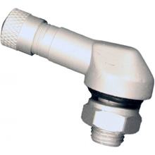Valvola angolata in alluminio JMP, argento opaco 8,3 mm
