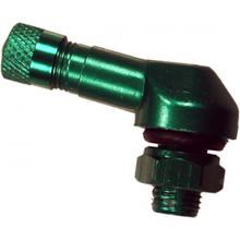 Valvola angolata in alluminio JMP, verde 8,3 mm