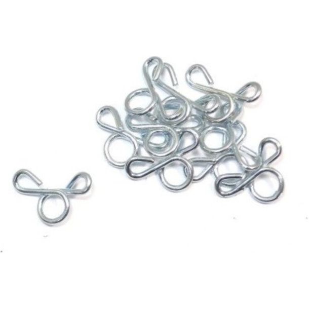 Clip JMP per tubo carburante zincato da 6 mm, confezione da 20