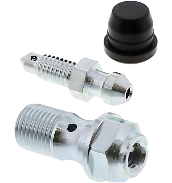 Tornillo purgador JMP con válvula M10x1,00 mm para BMW R GS Adventure F RT, KTM LC4 SMC ABS 125/250/300/350/360/380/400/440/450/505/