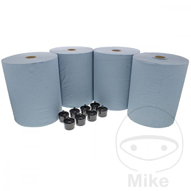 Rollo de papel de limpieza JMP, 4 piezas, 8 adaptadores, 650 hojas, 2 capas