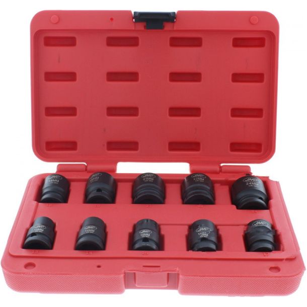 Set di prese di corrente JMP, 6 punte, 1/2", 10 pezzi, 13-24 mm