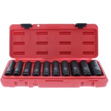 Krachtdoppen JMP set 6-kant 1/2 inch 10-delig 13-24mm lang