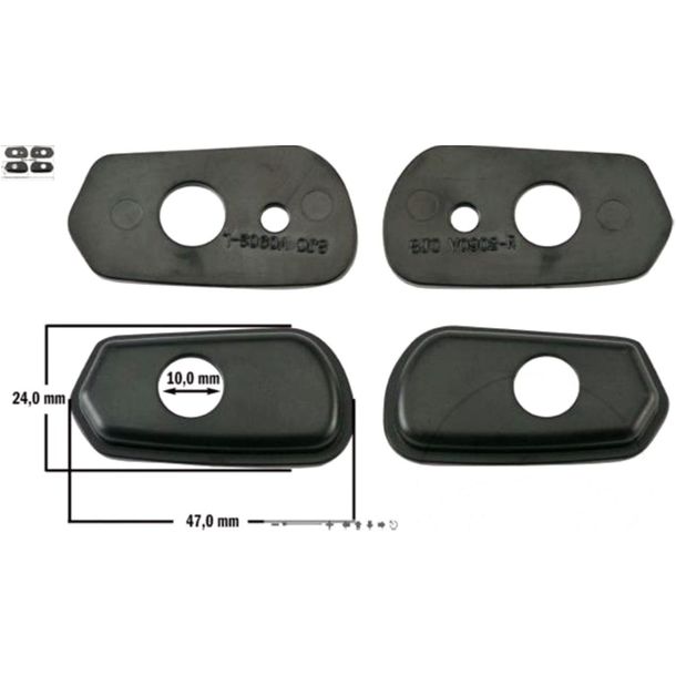 JMP black turn signal holder for Suzuki GSR 600 ccm year 2006 - 2008