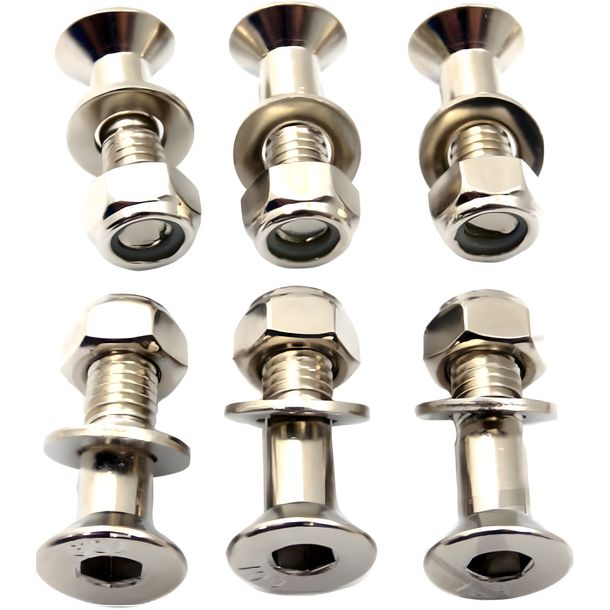 Schroef JMP Kettingwiel Set M8x1,25 30mm Verzinkt voor Honda XR L XLR R, Kawasaki KX F KLX S Yamaha WR X CR CRF / Rally Aprilia SXV 80 / 85 / 100 / 110