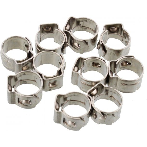 Clips de cinta perforada JMP 8.5, ancho de banda de 7 mm, acero inoxidable, 10 unidades