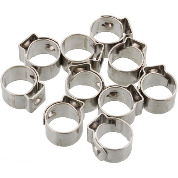 JMP 9.0 Lot de 10 colliers de serrage perforés en acier inoxydable 7 mm