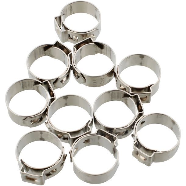 JMP perforated tape clamps 13.8 band width 7mm stainless steel 10 pieces