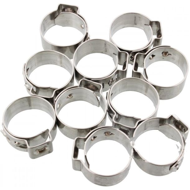 JMP Lot de 10 colliers de serrage perforés en acier inoxydable à largeur de bande 18,9, 7 mm