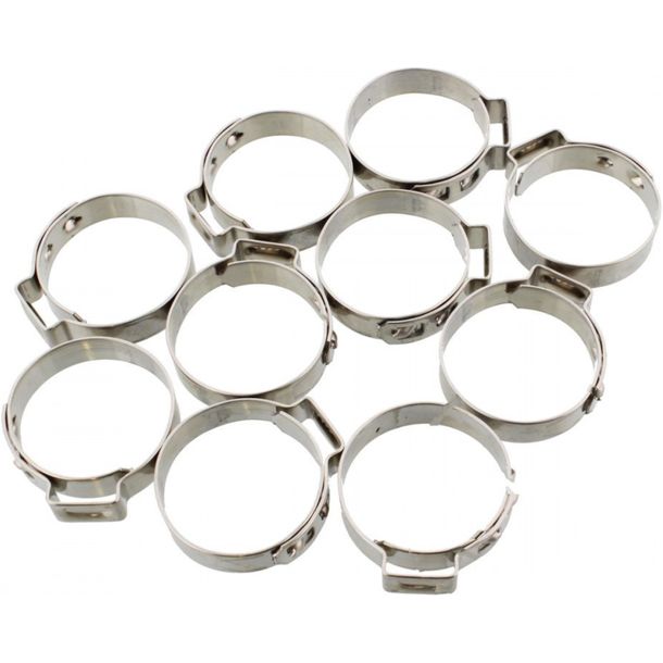 Clips à ruban perforés JMP 25.0, 7 mm, acier inoxydable, lot de 10