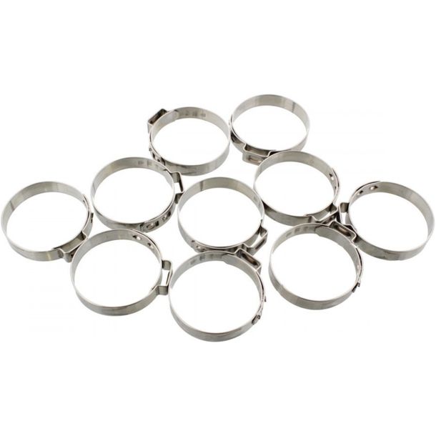 Pinzas de correa perforadas JMP 33.0, 7 mm, acero inoxidable, paquete de 10