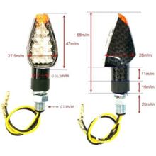 Knipperlicht JMP Arrow2 LED kort wit carbon-look