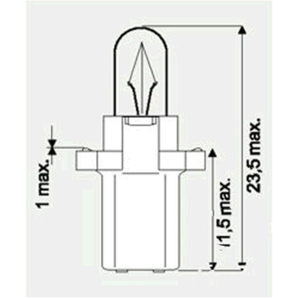 Lampada JMP 12V1.2W B8.3D 10 pezzi per Suzuki UH Burgman 150 cc