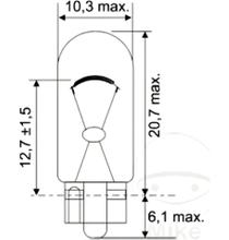 Lampe JMP 12V5W W2,1x9,5D blau 10 Stück