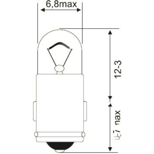 Lampada JMP 6V0.6W BA7S, confezione da 10