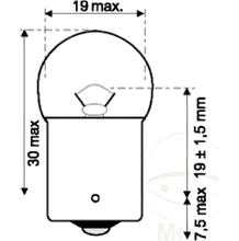Lampada JMP 6V10W BA15S 10 pezzi