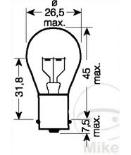 JMP 6V21W BA15S lamp 10 pieces for Honda MB CM CY S CB T/T1 T2 TZ S2 S3 JX KG 50/80/125/185/200/500 cc