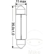 Lamp JMP 6V5W SV8.5-8 11x35mm INH10PCS
